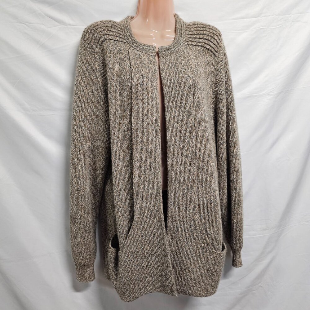 Simply Natural Women's Alpaca Linda Ebel Cape Size XL Melange Tan - Picture 15 of 16